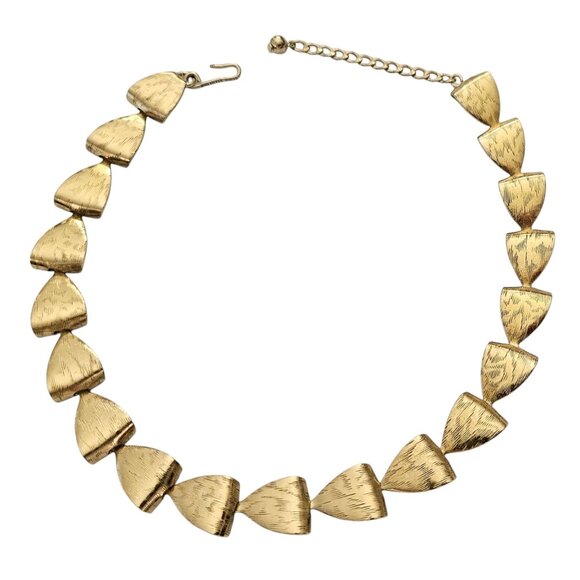 NOT FOR SALE Napier Vintage Sterling Gold Vermeil Choker Modernist Necklace - Picture 10 of 10